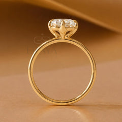 Cushion Cut Diamond Compass Engagement Ring