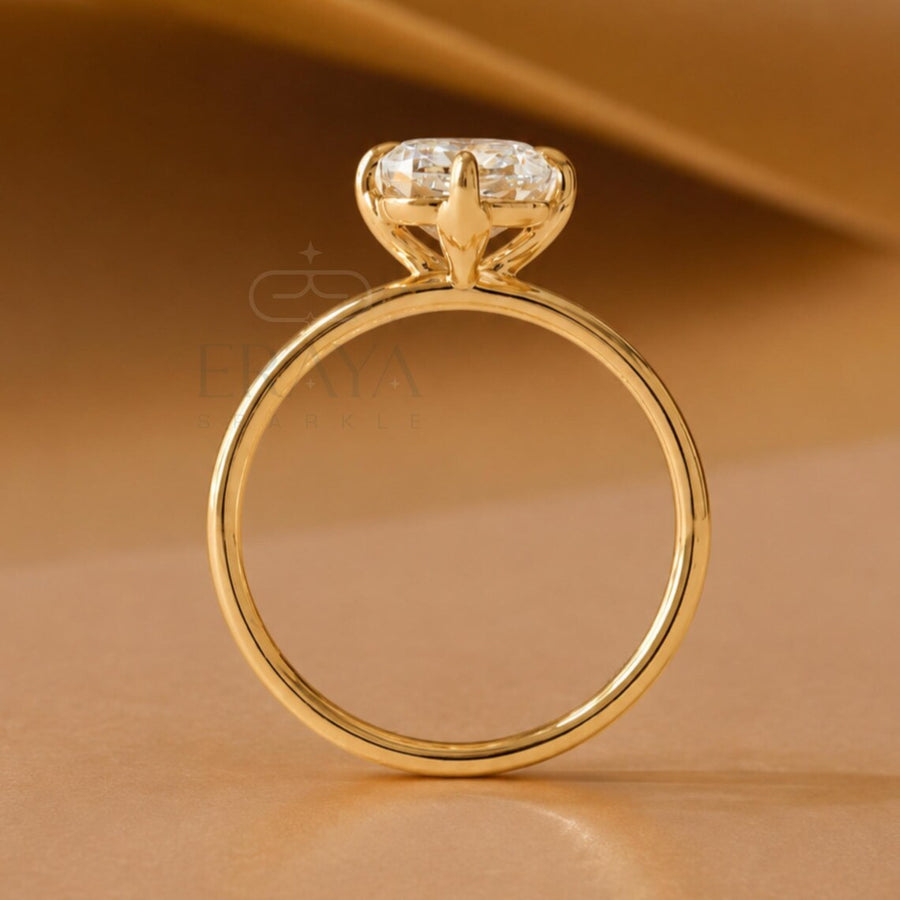 Cushion Cut Diamond Compass Engagement Ring