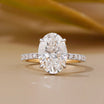 Gold Engagement Rings | Hidden Halo Oval Ring