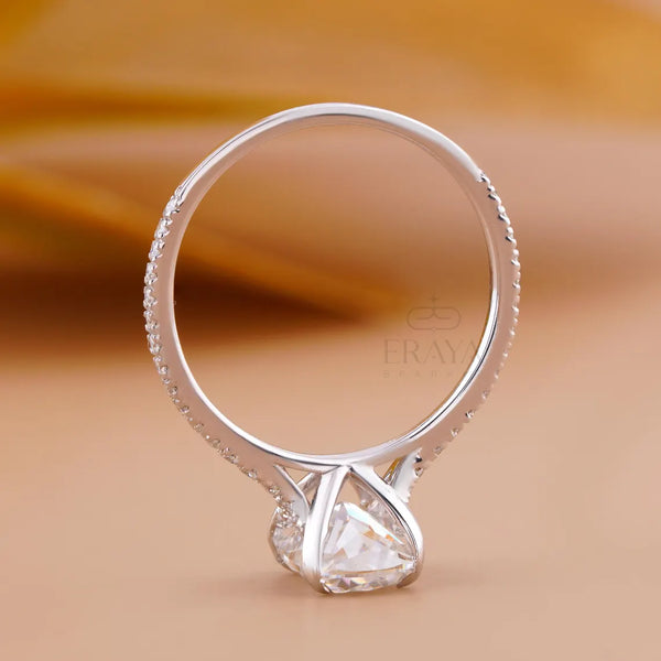 Cushion Cut Diamond Ring with Split Shank