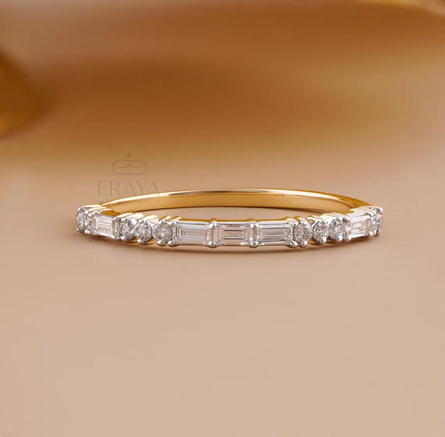 Lab Grown Diamond Band | Baguette Wedding Ring