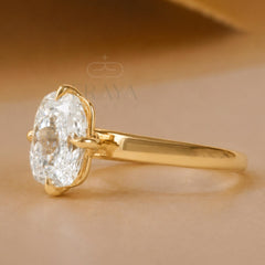 Cushion Cut Diamond Compass Engagement Ring
