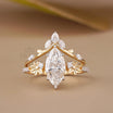 Marquise Diamond Ring with Nature V Band