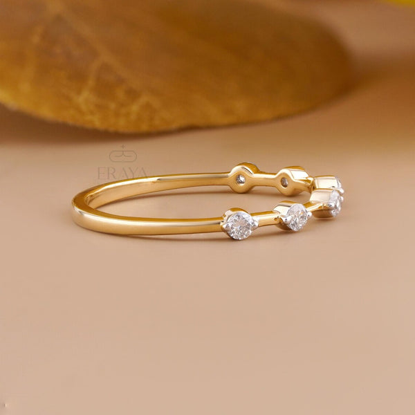 Diamond Band Ring | Floating Wedding Band