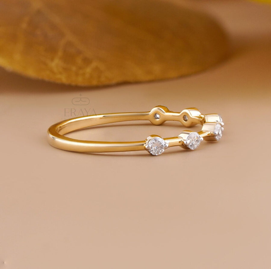 Diamond Band Ring | Floating Wedding Band