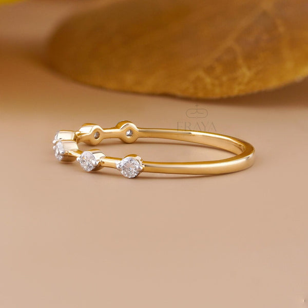 Diamond Band Ring | Floating Wedding Band