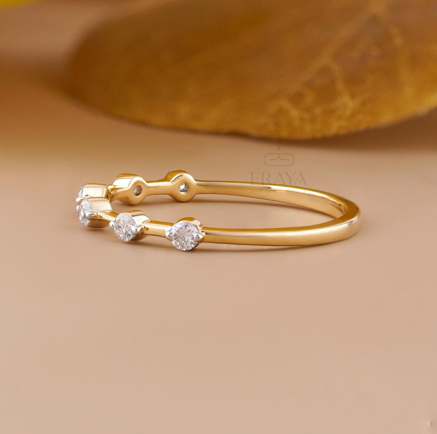Diamond Band Ring | Floating Wedding Band