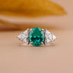 Engagement Ring with Paraiba & Diamond