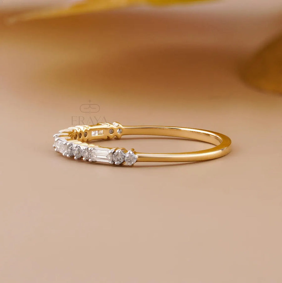 Lab Grown Diamond Band | Baguette Wedding Ring