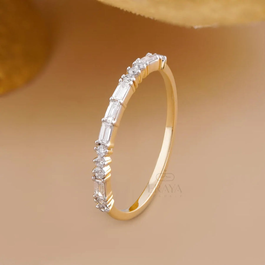 Lab Grown Diamond Band | Baguette Wedding Ring