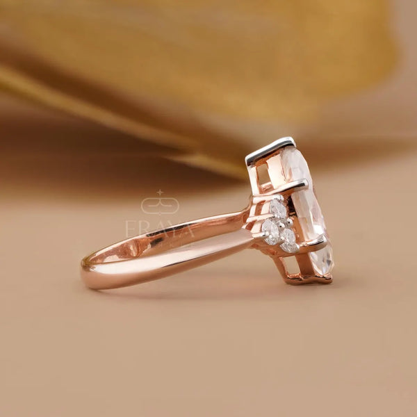 Solitaire Marquise Diamond Ring in Gold