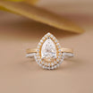 Stack Ring Set Two-Tone –Pear Cut Engagement Ring
