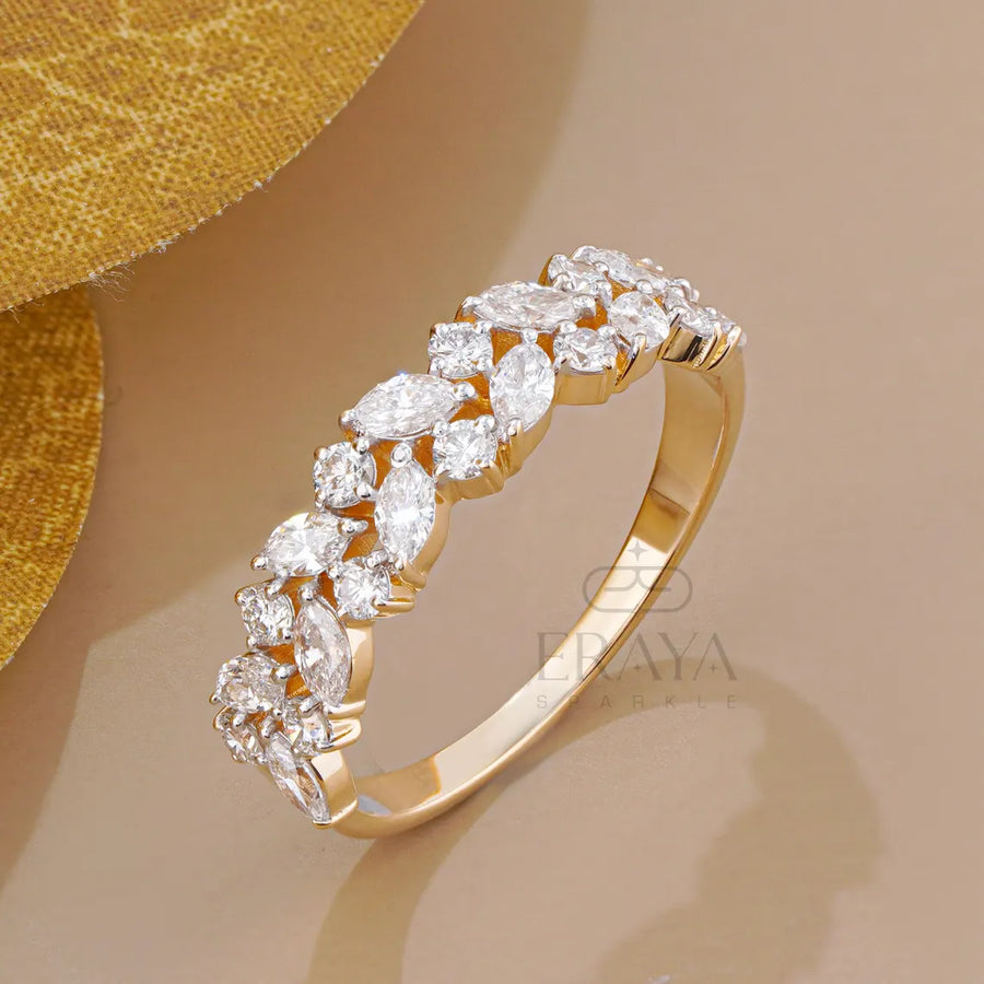 Half Eternity Ring | Marquise Diamond Band