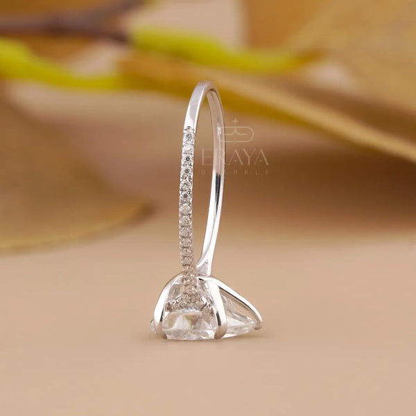 Pear Cut Engagement Ring with Lab Grown Diamond