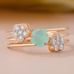 Promise Ring with Lab Grown Diamond Floral