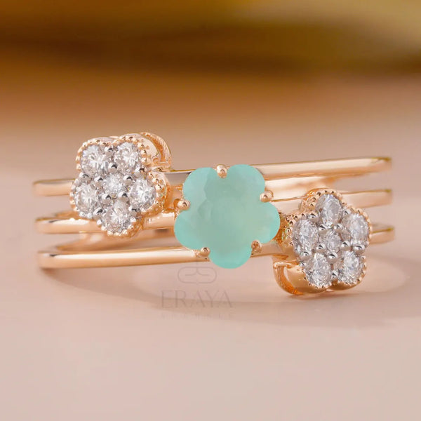 Promise Ring with Lab Grown Diamond Floral