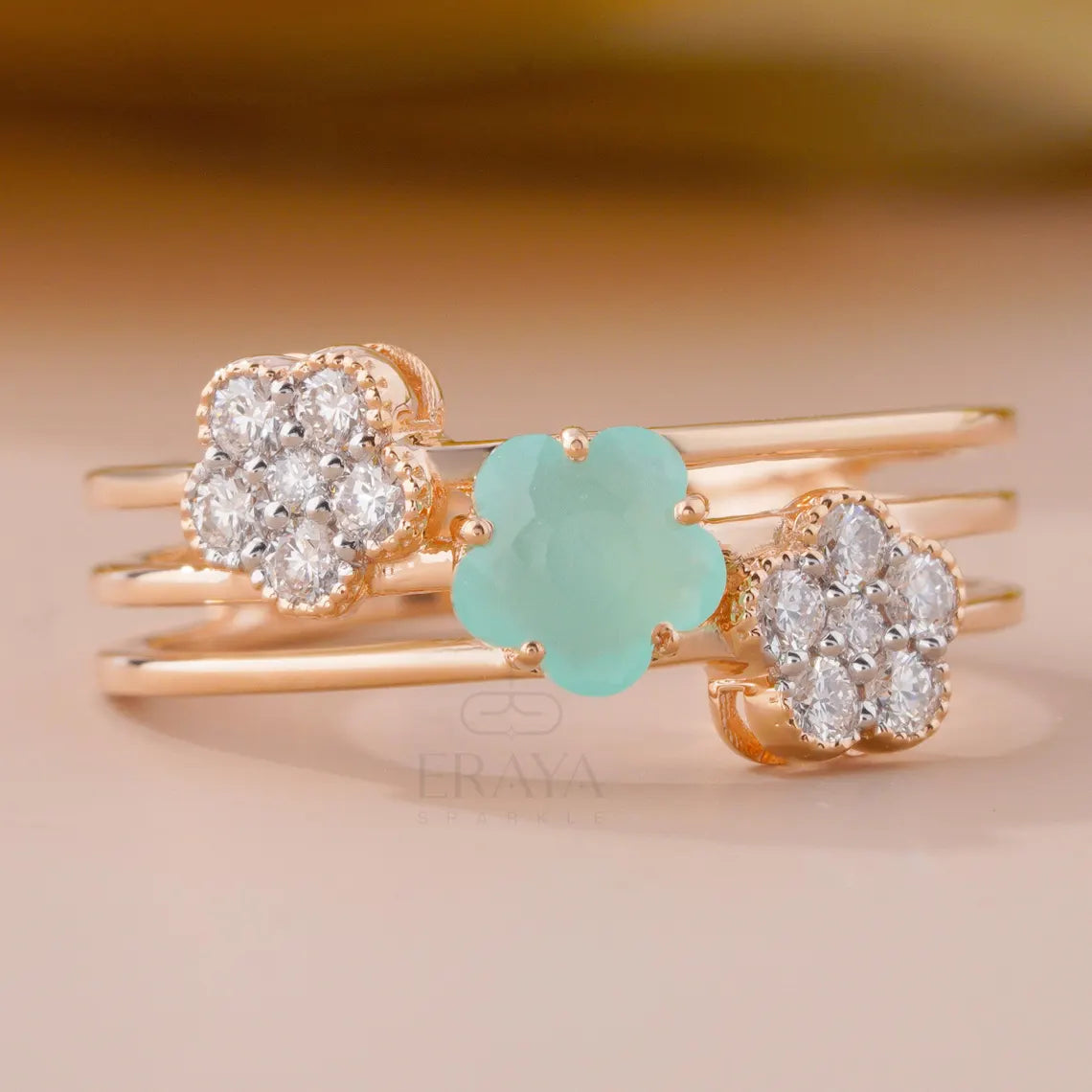 Promise Ring with Lab Grown Diamond Floral