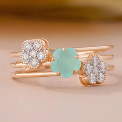 Promise Ring with Lab Grown Diamond Floral
