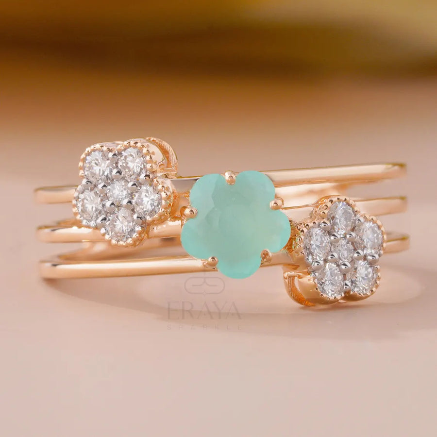 Promise Ring with Lab Grown Diamond Floral