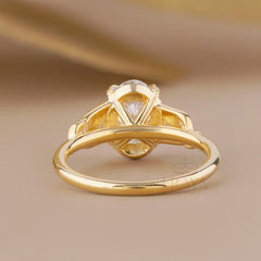 Oval Engagement Rings with Hidden Halo