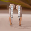 Half Hoop Diamond Earrings in 14K Gold