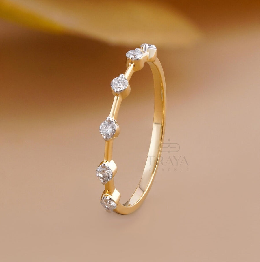 Diamond Band Ring | Floating Wedding Band