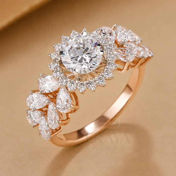 Solitaire Diamond Halo Engagement Ring