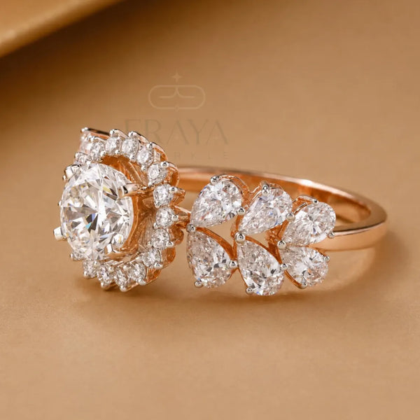 Solitaire Diamond Halo Engagement Ring