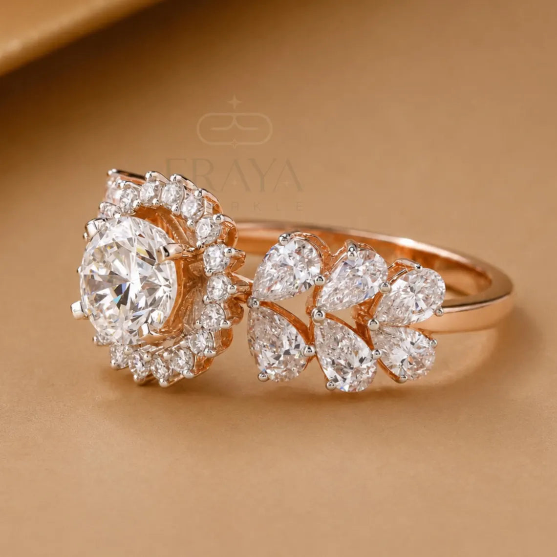 Solitaire Diamond Halo Engagement Ring