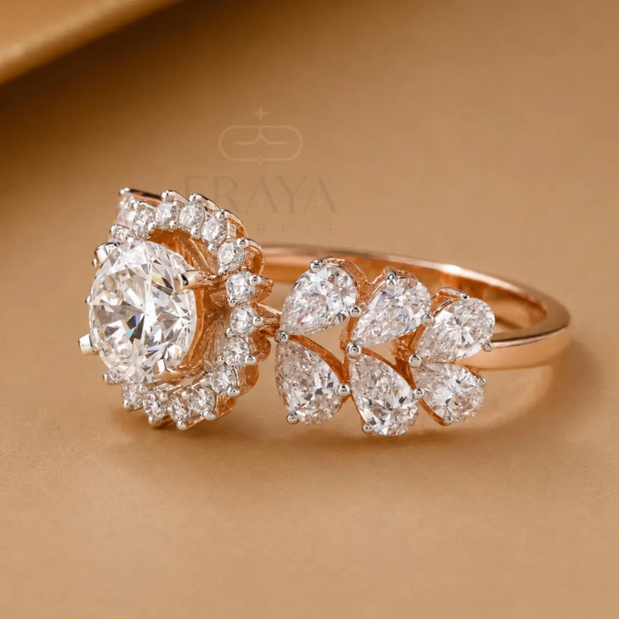 Solitaire Diamond Halo Engagement Ring