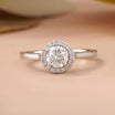 Solitaire Diamond Engagement Ring Halo Design
