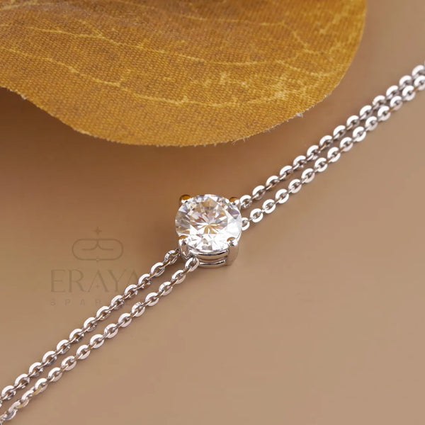 Solitaire Diamond Bracelet in Solid Gold