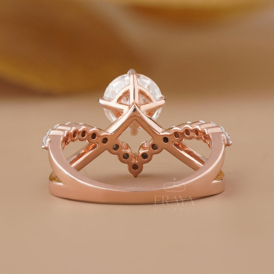Diamond Engagement Ring with Twisted Pave