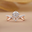 Diamond Engagement Ring with Twisted Pave
