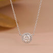 Halo Diamond Necklace | Round Lab Diamond