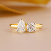 Toi et Moi Pear and Round Diamond Ring