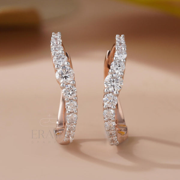Luxury Diamond Hoop Earrings for Women