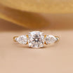 Cushion Cut Three Stone – Lab Diamond Ring