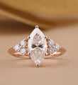 Solitaire Marquise Diamond Ring in Gold