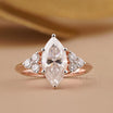 Solitaire Marquise Diamond Ring in Gold