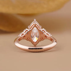 Solitaire Marquise Diamond Ring in Gold
