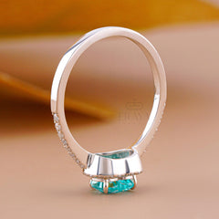 Ring Lab Diamond Heart Paraiba Ring