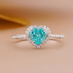 Ring Lab Diamond Heart Paraiba Ring