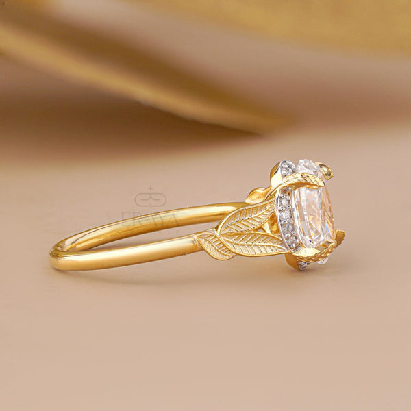 Oval Engagement Rings with Hidden Halo