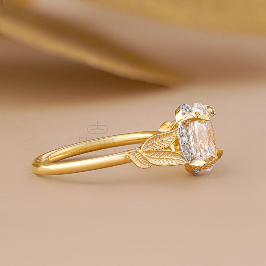 Oval Engagement Rings with Hidden Halo