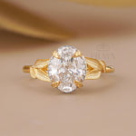 Oval Engagement Rings with Hidden Halo