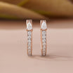Lab Grown Diamond Pear Huggie Hoop Earrings