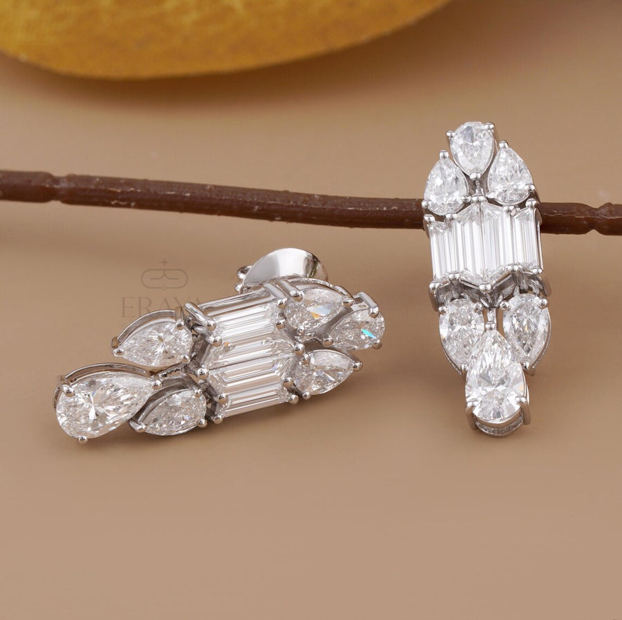 Lab Grown Drop Earrings | Pear Diamond Dangles