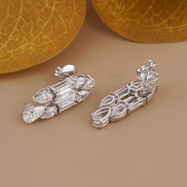 Lab Grown Drop Earrings | Pear Diamond Dangles