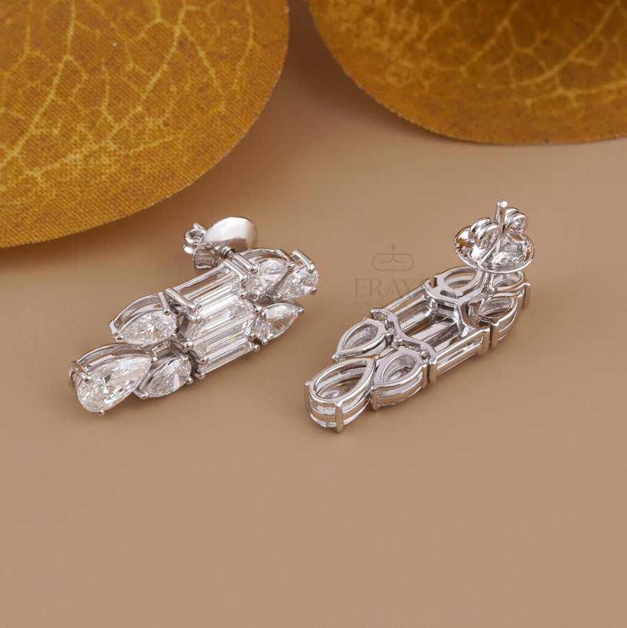 Lab Grown Drop Earrings | Pear Diamond Dangles